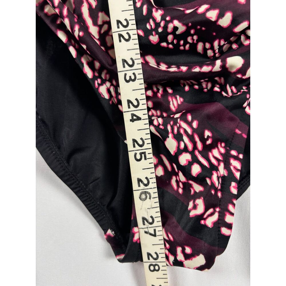 Aqua Green NWT Asymmetrical One Piece Swimsuit Size Medium Zebra Animal Print - Picture 10 of 12